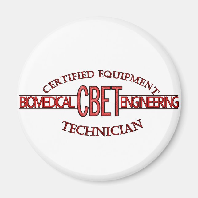 CBET BIOMEDICAL ENGINEERING LOGO  EQUIPMENT TECH MAGNET (Front)