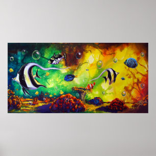 CBjork, Moorish Idol Reef Poster