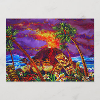 CBjork Party Invitations Happy Hula Lava