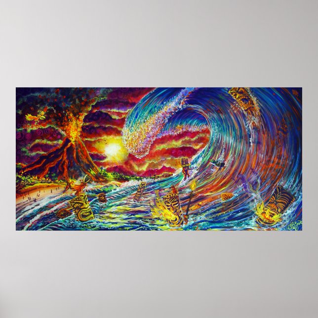 CBjork Tiki Big Wave Print (Front)