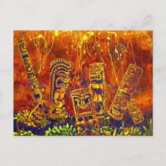 CBjork Tiki Hot Lava Showers Postcard