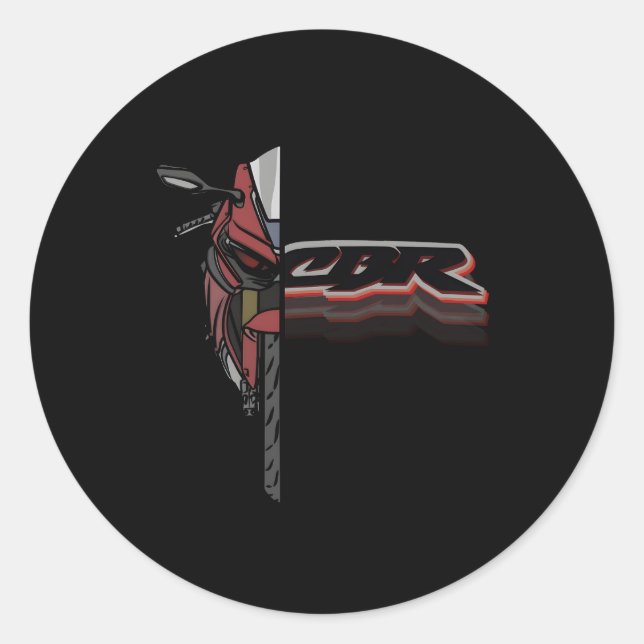 Cbr Fireblade Sportbike Motorcycle Classic Round Sticker (Front)