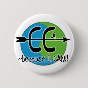 CC Cross Country - Because I CAN!! 6 Cm Round Badge