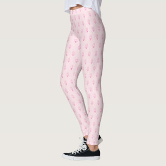 CC hot pink mini-logo on pale pink Leggings