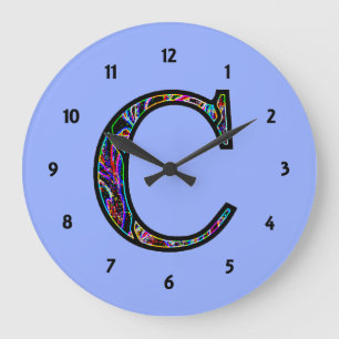 Cc Illuminated Monogram Large Clock