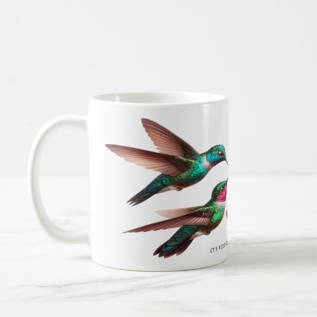 CC&L Tree Service Red-Throated Hummingbird Mug (Left)