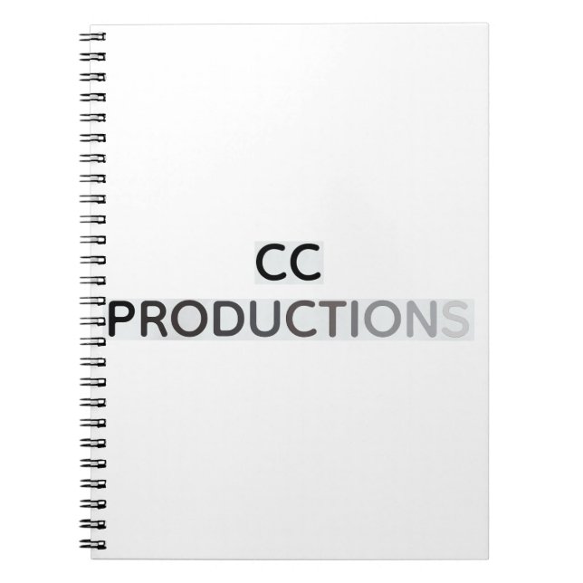 CC Productions Black-to-Grey Fade Spiral Notebook (Front)