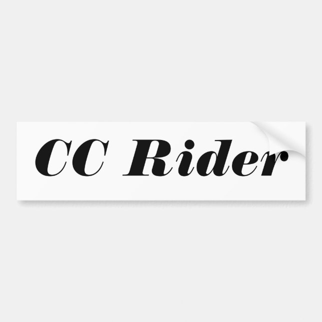 CC Rider Basic Bumper Sticker (Front)