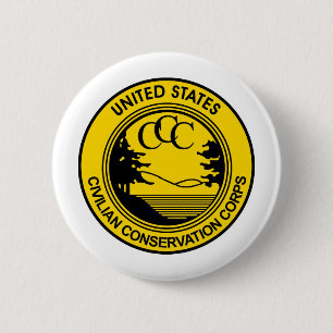 CCC Civilian Conservation Corps Commemorative 6 Cm Round Badge