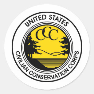 CCC Civilian Conservation Corps Tribute Classic Round Sticker