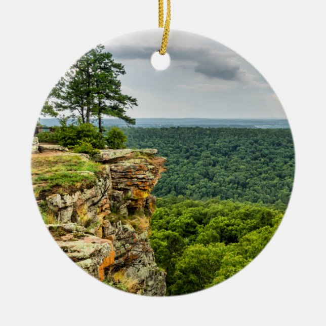 CCC Overlook Petit Jean Ceramic Tree Decoration (Front)