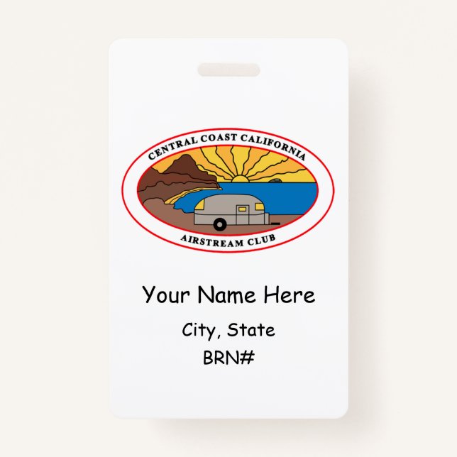 CCCAC Club Name Badge  ID Badge (Front)