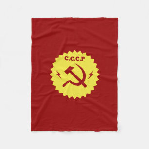 CCCP communist Badge Design Fleece Blanket