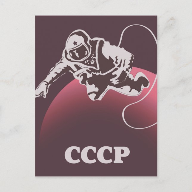 CCCP Cosmonaut Postcard (Front)