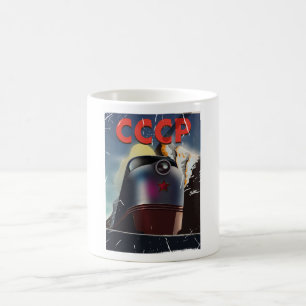 CCCP Retro vintage Soviet train Poster Coffee Mug