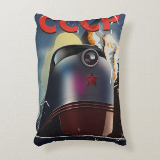CCCP Retro vintage Soviet train Poster Decorative Cushion