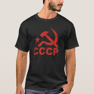 CCCP  Soviet Communist Star Hammer Sickle Top Tee