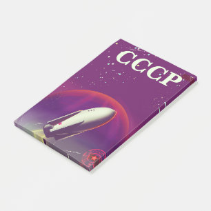 CCCP Soviet space race travel poster Post-it Notes