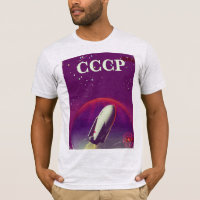 CCCP Soviet space race travel poster