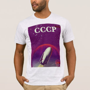 CCCP Soviet space race travel poster T-Shirt