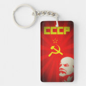 cccp soviet union communist red lenin russia propa key ring (Front)