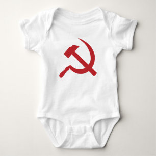 cccp ussr hammer and sickle baby bodysuit