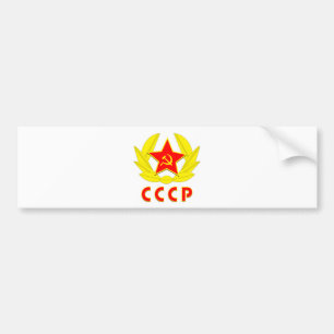 cccp ussr hammer and sickle emblem bumper sticker