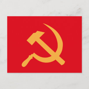 cccp ussr hammer and sickle postcard