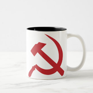 cccp ussr hammer and sickle Two-Tone coffee mug