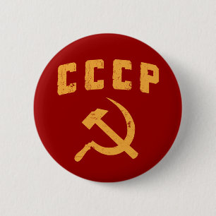 cccp vintage russian ussr hammer and sickle 6 cm round badge