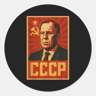 Cccp Vintage Soviet Union Retro Sssr Lavrov  Classic Round Sticker