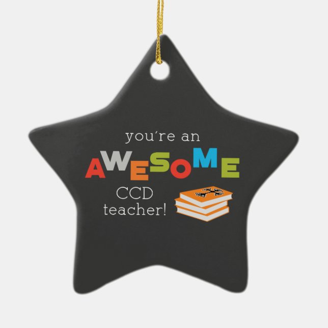 CCD Teacher Appreciation Day Book, Awesome Ceramic Tree Decoration (Front)