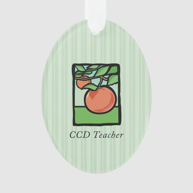 CCD Teacher Thank You, Apple Ornament (Front)