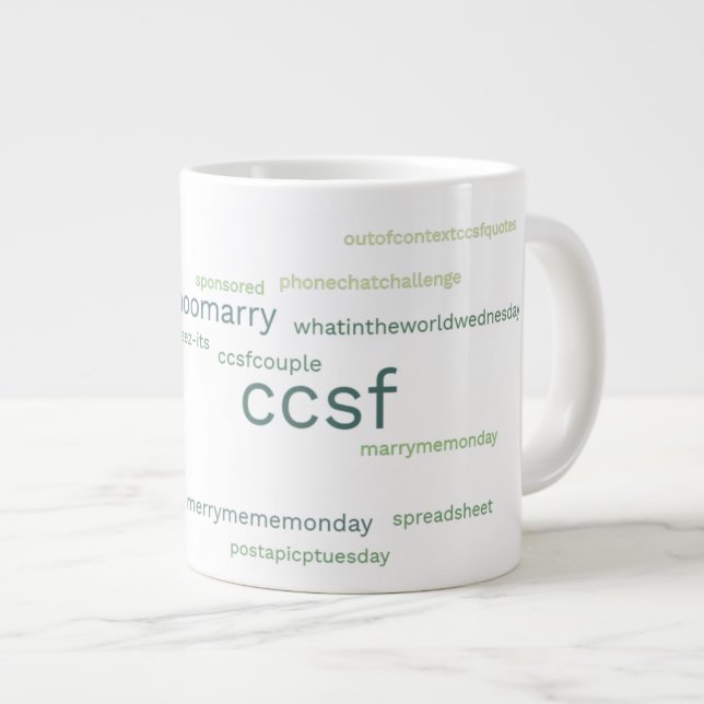 CCSF Green Hashtag 20-oz mug (Front Right)