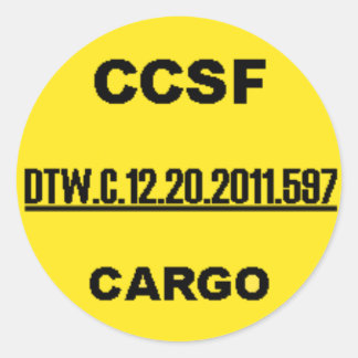 CCSF sticker - One UNDERLINED Number