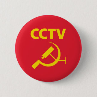CCTV Flag 6 Cm Round Badge