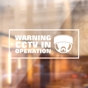 CCTV in Operation Window Cling