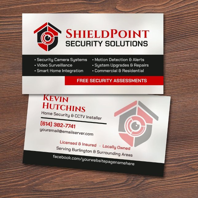 CCTV Surveillance & Smart Home Security Business Card (Creator Uploaded)
