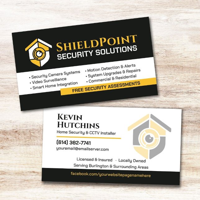 CCTV Surveillance & Smart Home Security Business Card (Creator Uploaded)