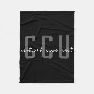 Ccu Critical Care Unit Nurse Fleece Blanket