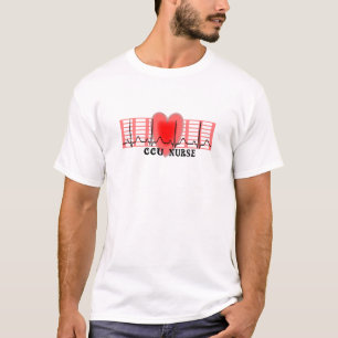 CCU Nurse Gift Ekg paper and Heart Design T-Shirt