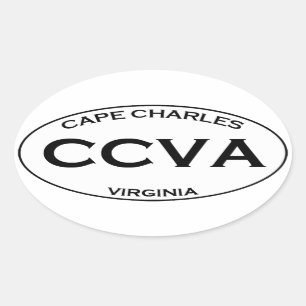 CCVA - Cape Charles Virginia Oval Sticker