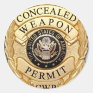 ccw badge design classic round sticker