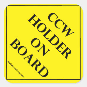 CCW Holder on Board Square Sticker