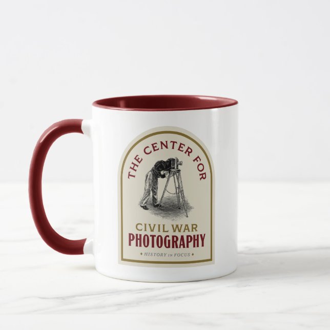 CCWP Maroon Cream Window Coffee Cup (Left)