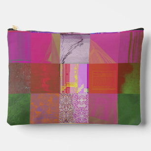 CD1FE646 Abstract Digital Glitch Art Grid Pattern  Accessory Pouch