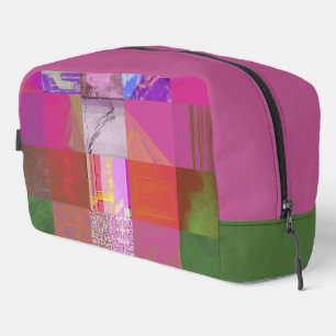 CD1FE646 Abstract Digital Glitch Art Grid Pattern  Dopp Kit