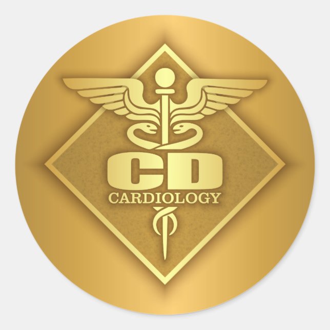 CD (gold)(diamond) Classic Round Sticker (Front)