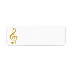 CD gold foil look clef music