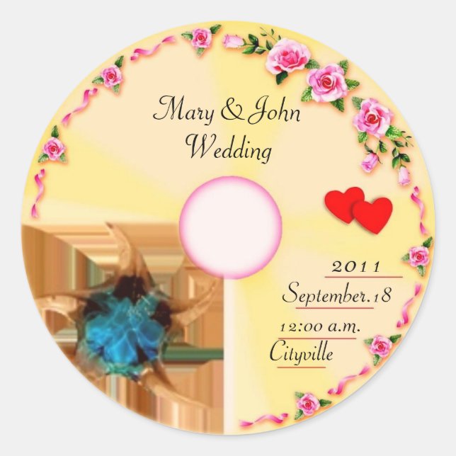 CD Label Wedding Favour Tag (Front)
